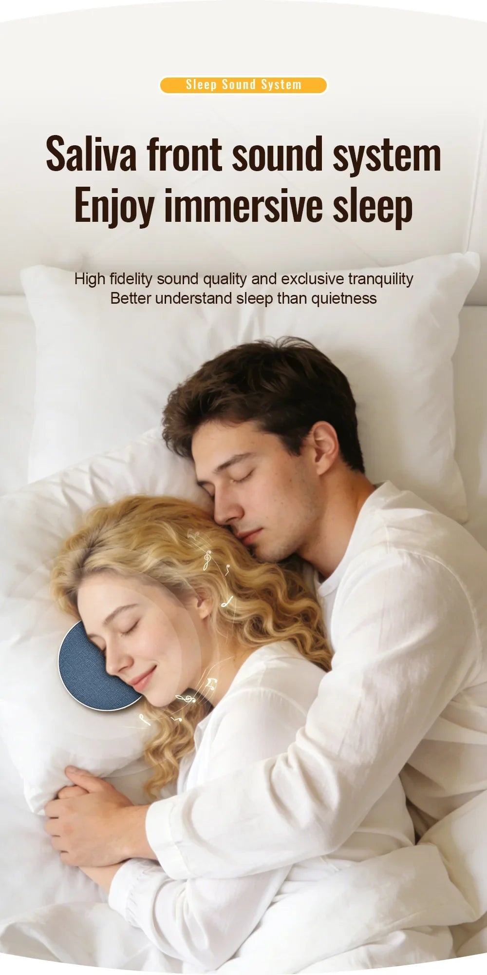 Wireless Pillow Speaker Sleep Aid 360° Surround Sound Bluetooth 5.4  HiFi Stereo Sound Private Audio No Disturb Partner2026 New