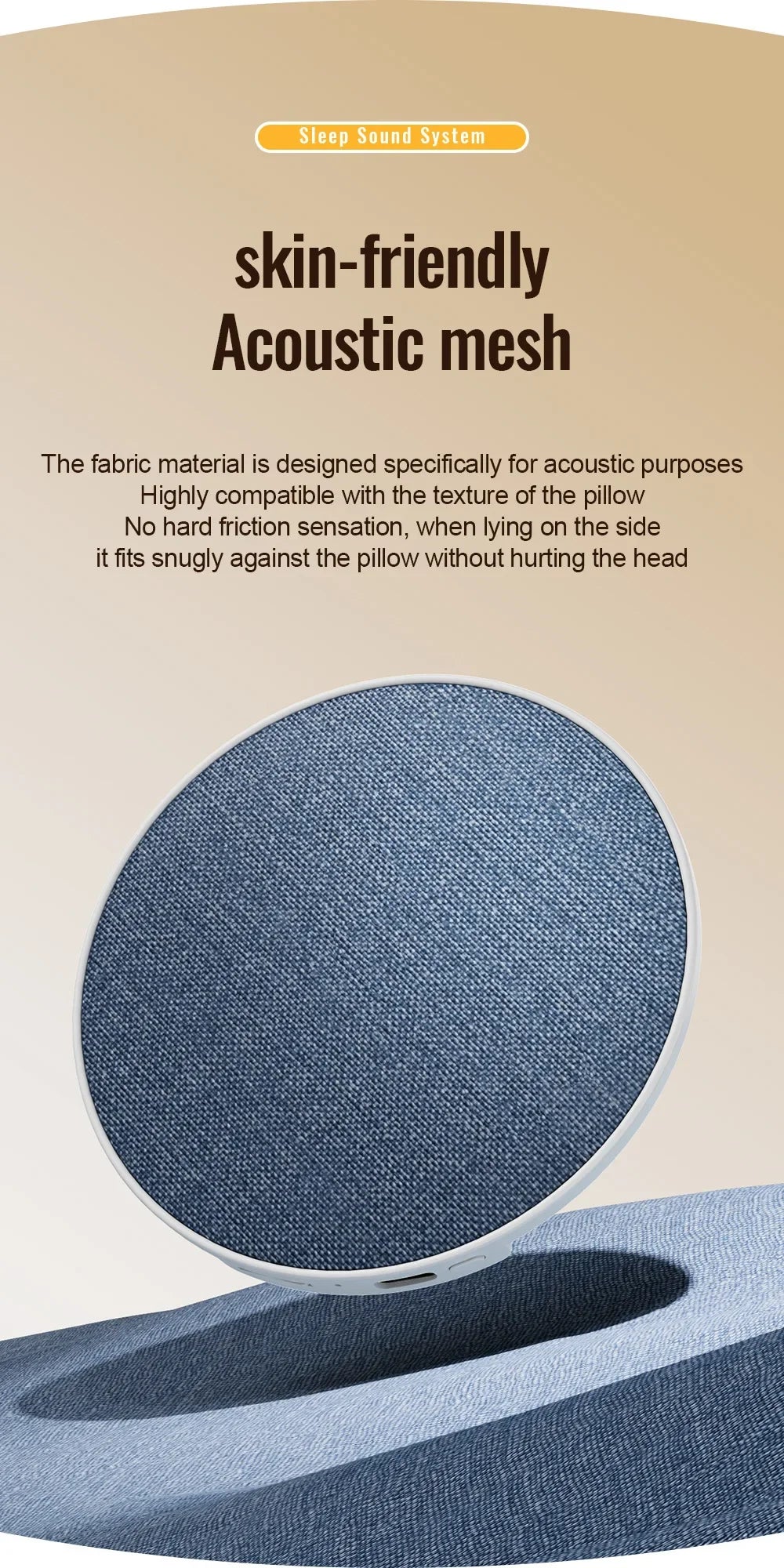 Wireless Pillow Speaker Sleep Aid 360° Surround Sound Bluetooth 5.4  HiFi Stereo Sound Private Audio No Disturb Partner2026 New