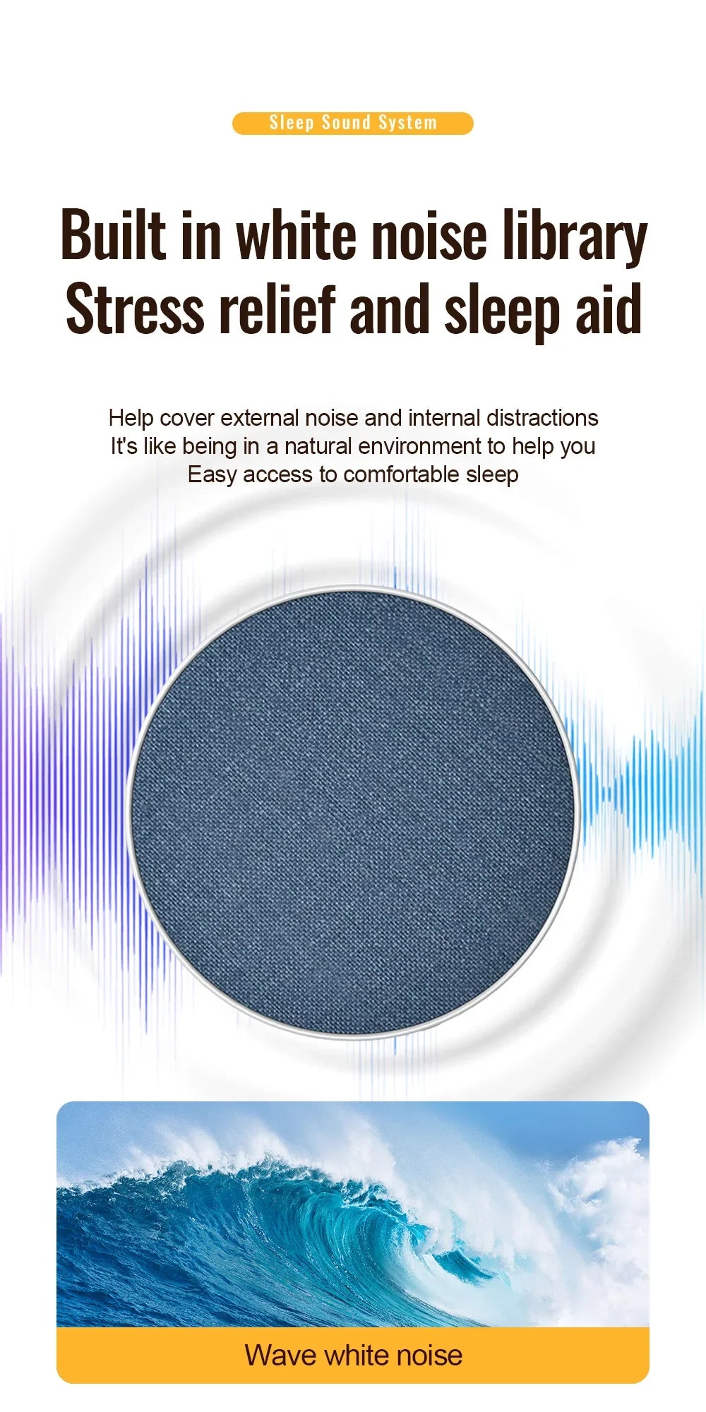 Wireless Pillow Speaker Sleep Aid 360° Surround Sound Bluetooth 5.4  HiFi Stereo Sound Private Audio No Disturb Partner2026 New